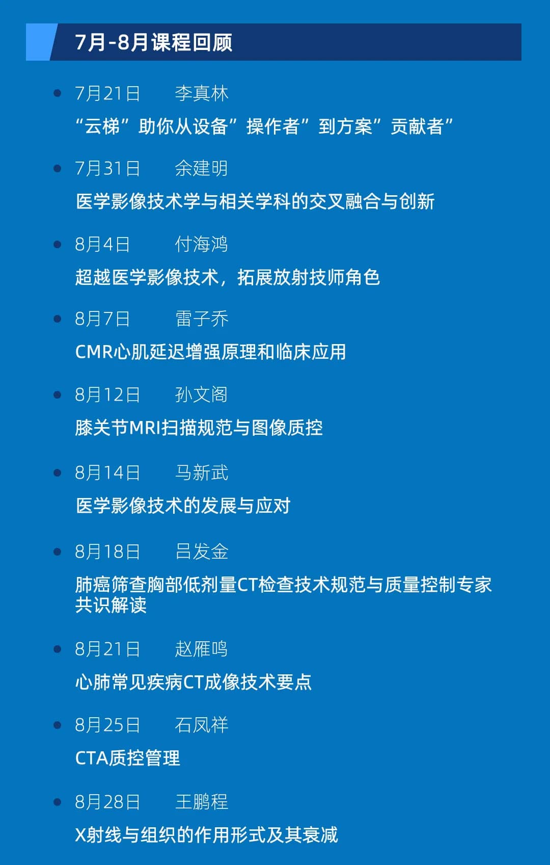 强基领航·医学影像技师云梯计划